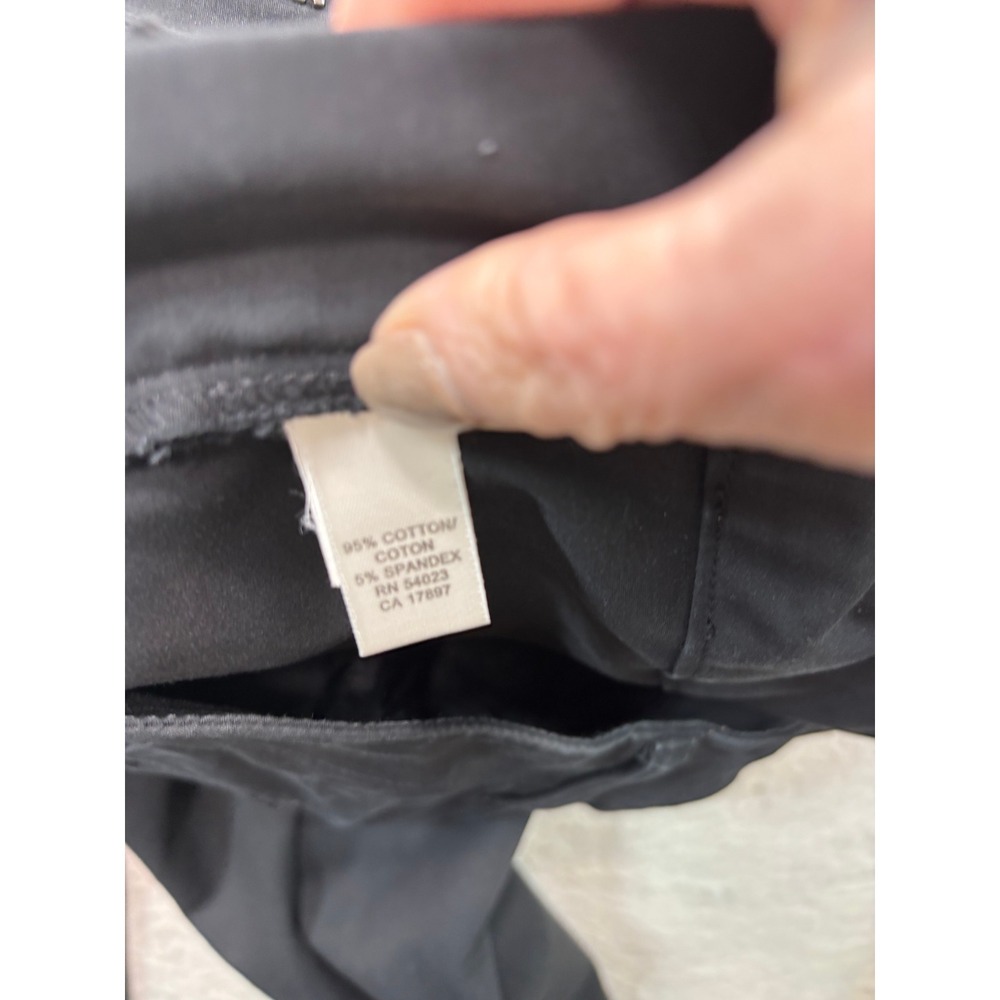 Banana Republic Black Wide Leg Stretch‎ Cotton Trousers Pants  Size 8 #209 - Picture 5 of 10